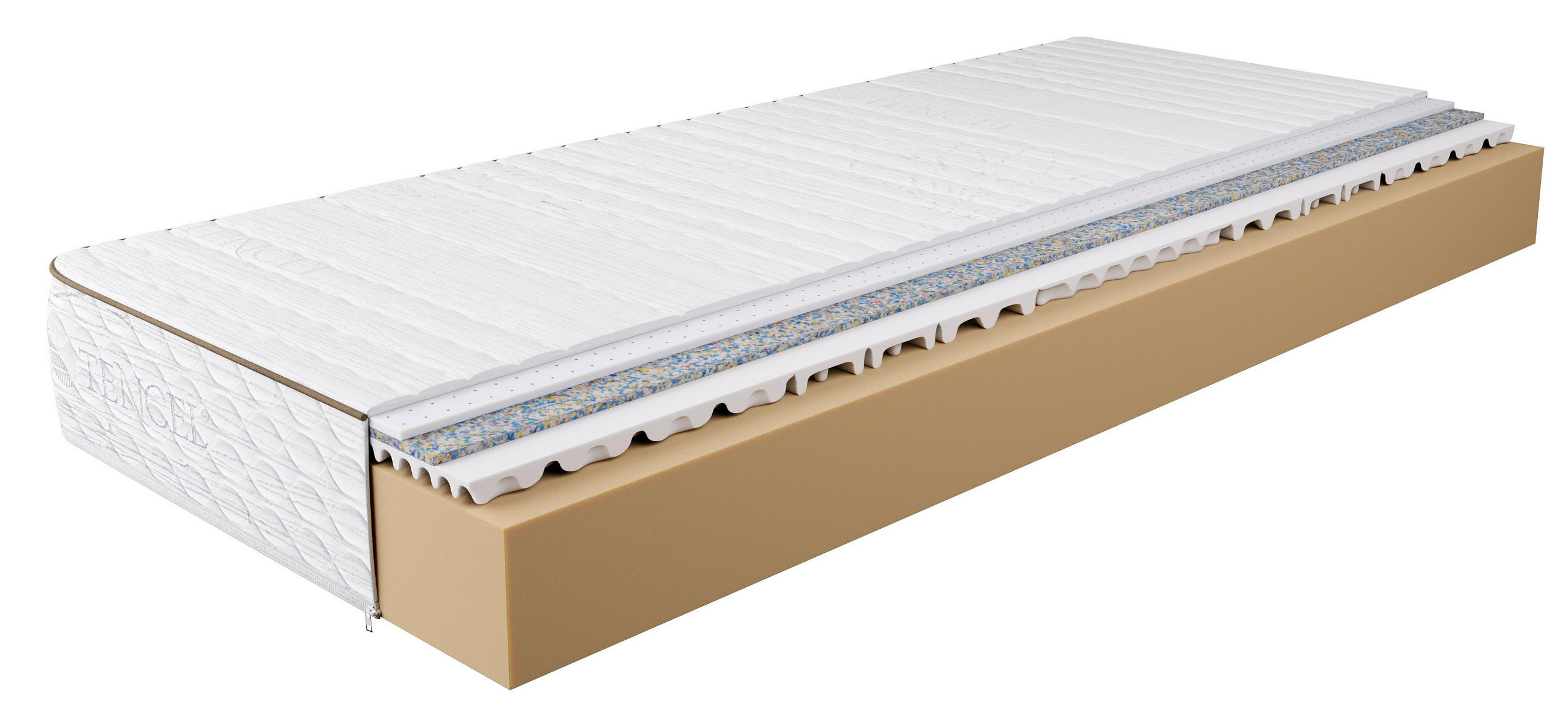 MATRAC 90/200 cm  - fehér, Basics, textil (90/200cm) - Cardo