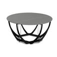 COUCHTISCH 80/80/40 cm rund Grau, Schwarz  - Schwarz/Grau, Basics, Stein/Metall (80/80/40cm) - Xora