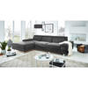 ECKSOFA in Webstoff Anthrazit  - Anthrazit/Silberfarben, Konventionell, Textil/Metall (260/82/182cm) - Trendmanufaktur
