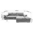 ECKSOFA in Flachgewebe Hellgrau  294/173 cm  - Chromfarben/Hellgrau, Design, Kunststoff/Textil (294/173cm) - Carryhome