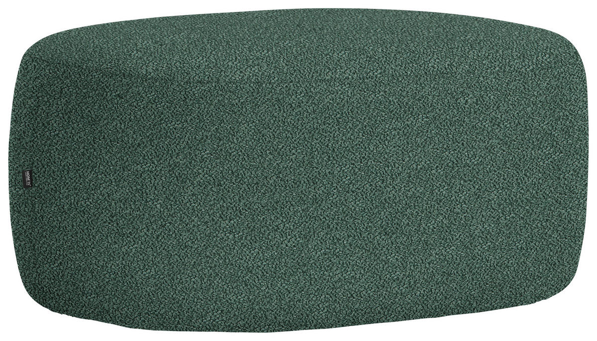HOCKER in Textil Dunkelgrün  - Dunkelgrün/Schwarz, MODERN, Kunststoff/Textil (88/43/66cm) - Hom`in
