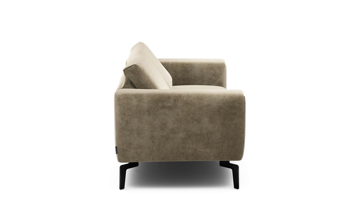 2-SITZER-SOFA COSY1 - Schwarz/Naturfarben, Design, Textil/Metall (180/86/86-94cm) - SENSOO