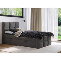 BOXBETT 120/200 cm  in Dunkelgrau  - Dunkelgrau/Schwarz, Design, Holzwerkstoff/Kunststoff (120/200cm) - Xora