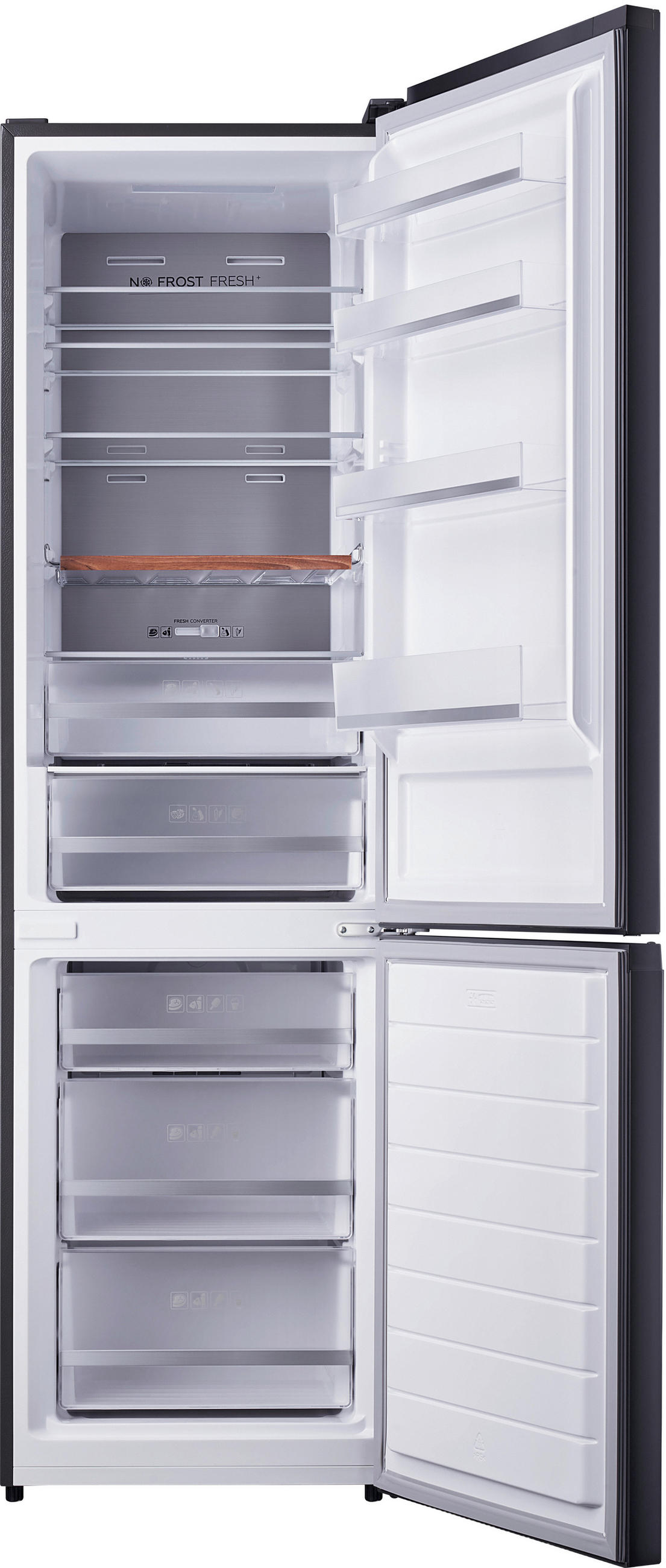KÜHL-GEFRIER-KOMBINATION KGN 8000  - Anthrazit, Metall (60/200,5/67,5cm) - Nabo
