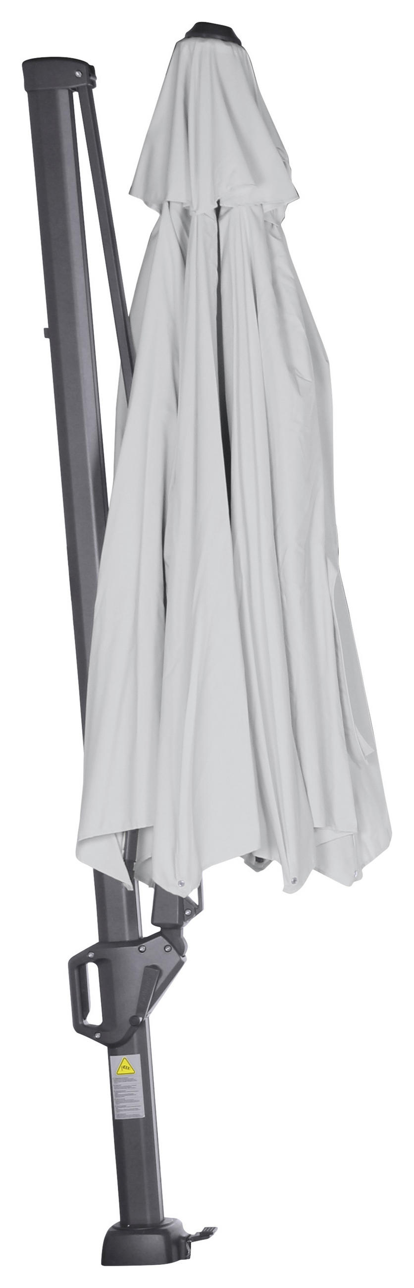 AMPELSCHIRM 350 cm  - Anthrazit/Grau, KONVENTIONELL, Textil/Metall (350/350cm) - Siena Garden