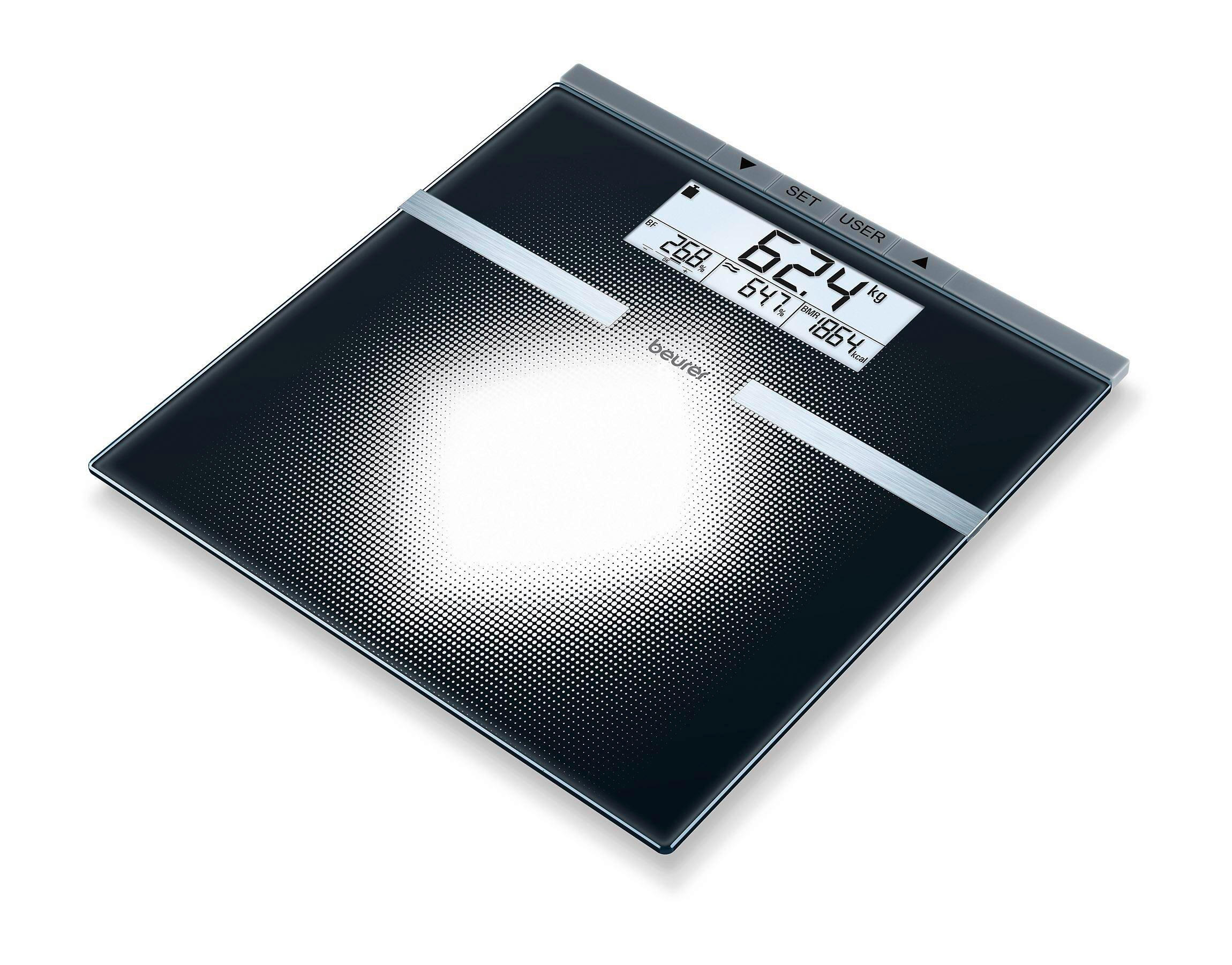 KÖRPERANALYSEWAAGE - Schwarz, Basics, Glas (4.5/36/34.5cm) - Beurer