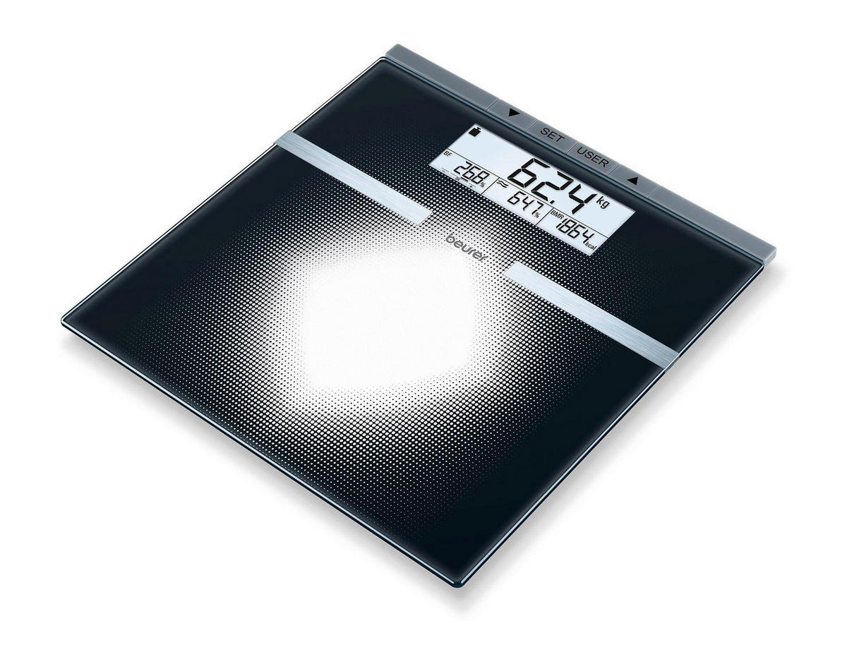 KÖRPERANALYSEWAAGE - Schwarz, Basics, Glas (4.5/36/34.5cm) - Beurer