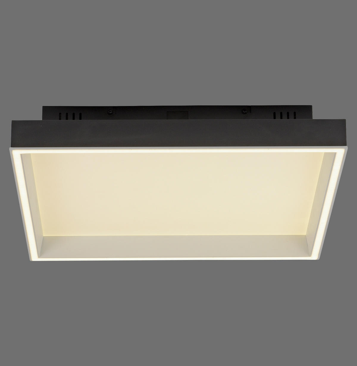 LED-DECKENLEUCHTE 50/50/8.4 cm    - Schwarz, Basics, Kunststoff/Metall (50/50/8.4cm)