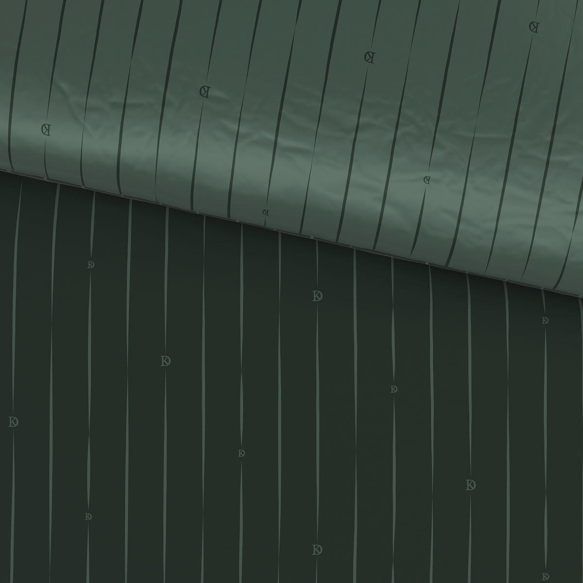 WENDEBETTWÄSCHE STRIPES DK Satin 135/200 cm  - Grün, Design, Textil (135/200cm) - Dieter Knoll