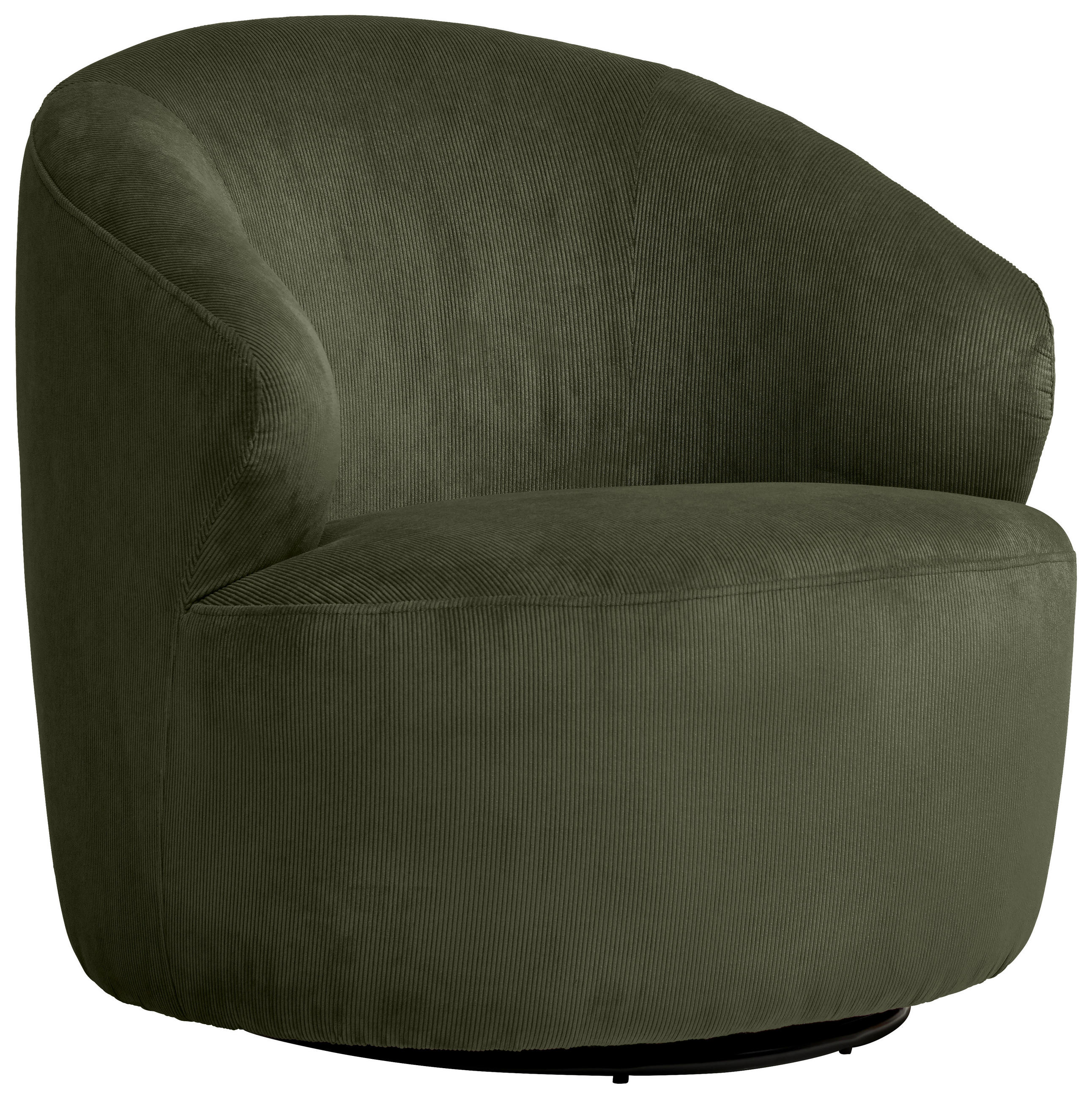 SESSEL in Cord Dunkelgrün  - Dunkelgrün/Schwarz, Design, Textil/Metall (80/76,5/80cm) - MID.YOU