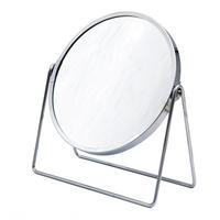 KOZMETICKÉ ZRKADLO, 18,5/20,5 cm - chrómová, Basics, kov/sklo (18,5/20,5cm) - Sadena