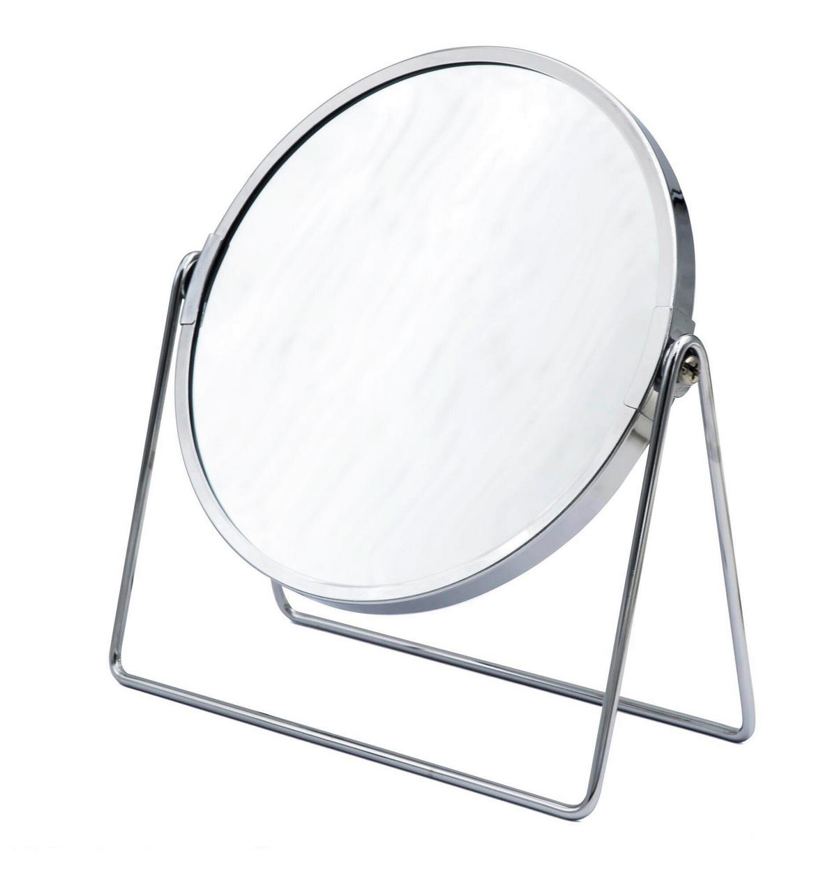 KOZMETICKÉ ZRKADLO, 18,5/20,5 cm - chrómová, Basics, kov/sklo (18,5/20,5cm) - Sadena