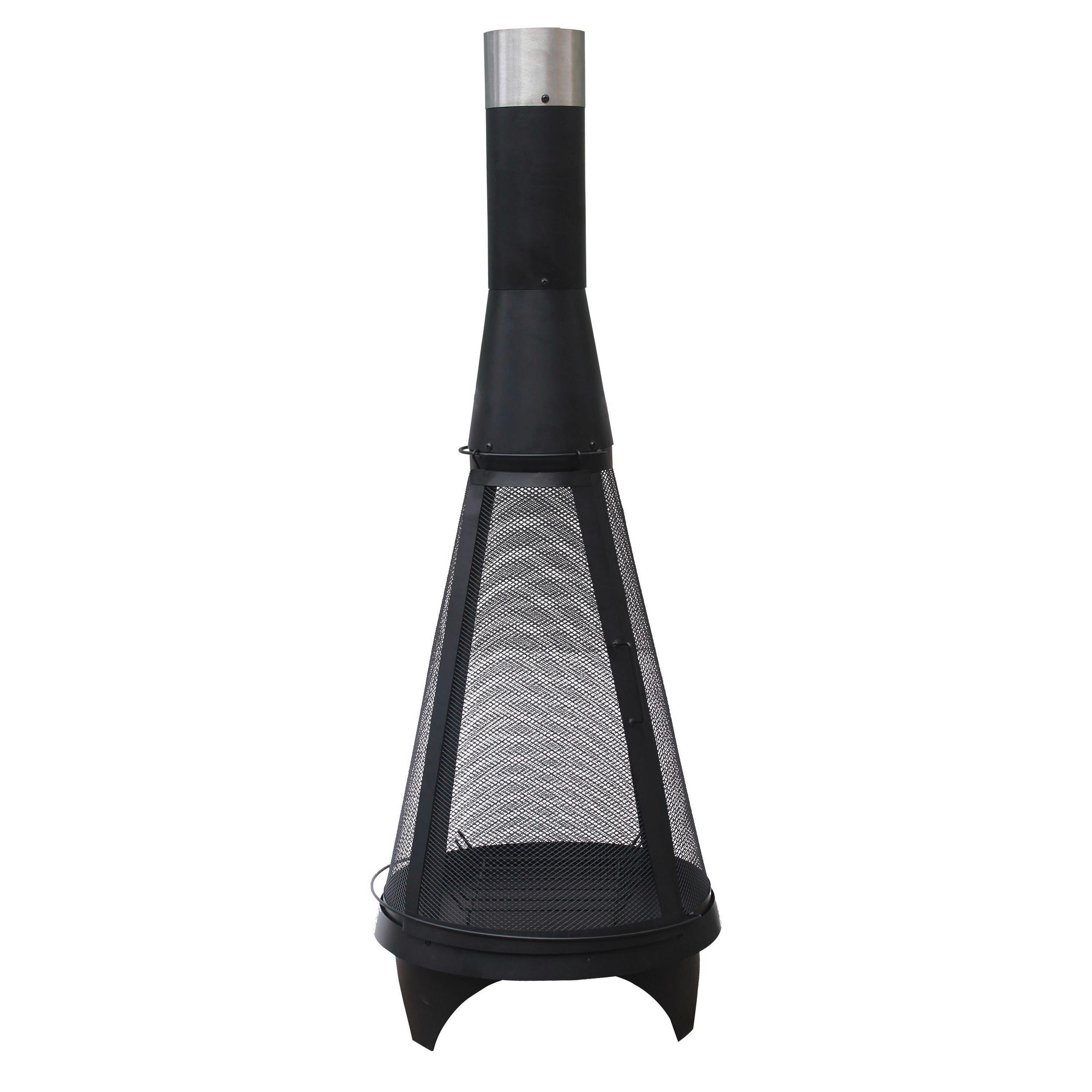 FEUERSTELLE  - Schwarz, Design, Metall (49/138/49cm)