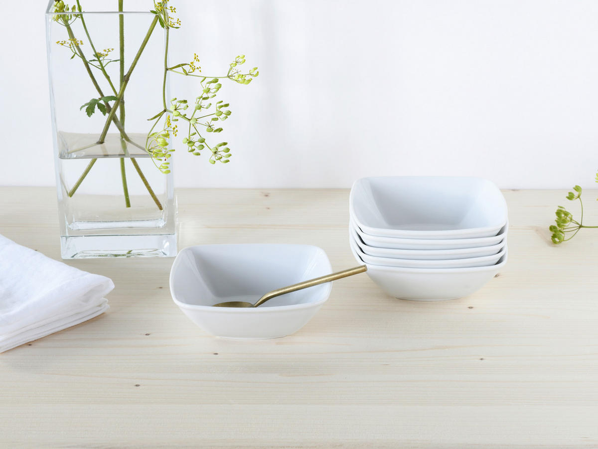 MÜSLISCHALENSET Victoria weiss 6-teilig  - Weiß, Basics, Keramik - Creatable