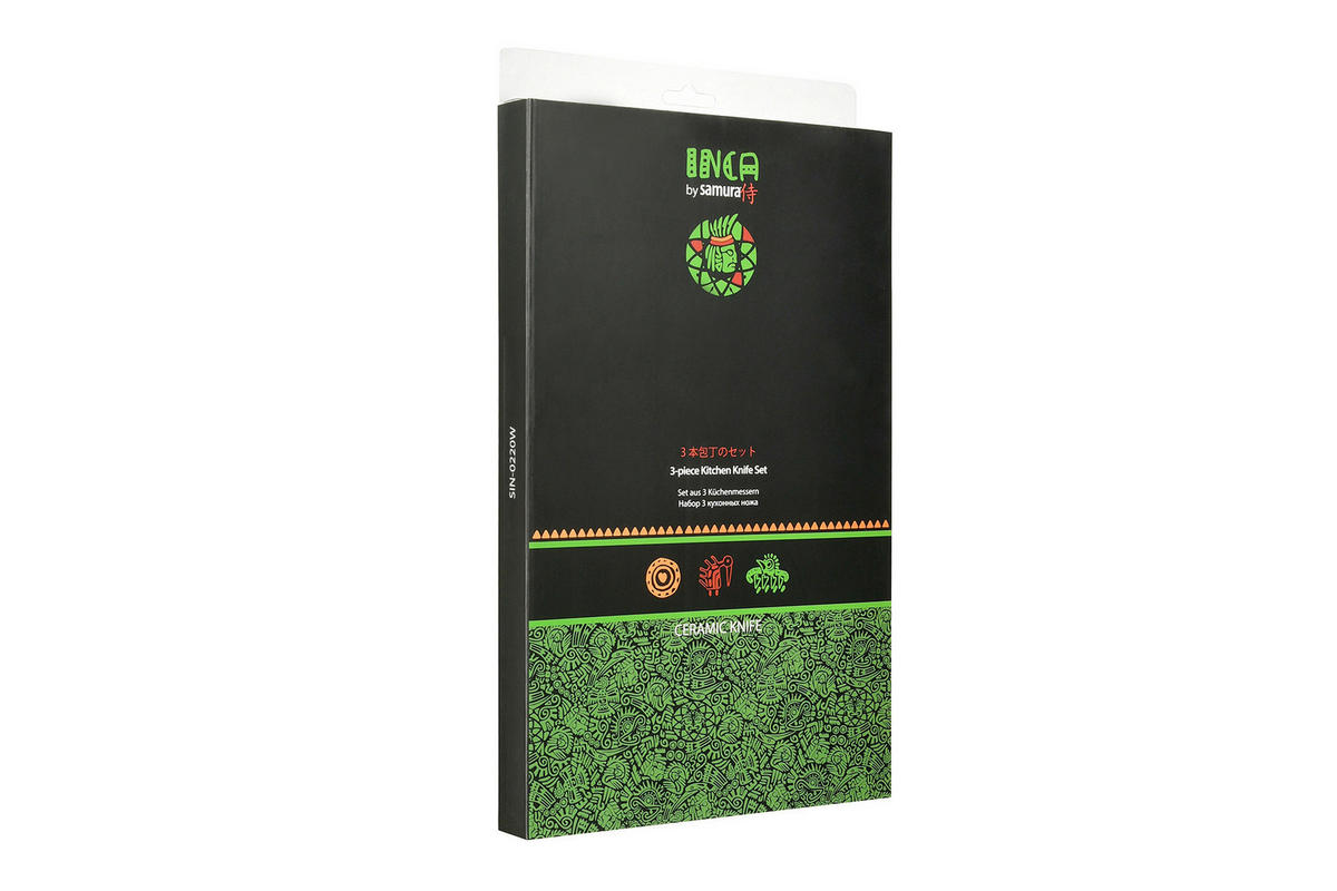 SET NOŽEV   3-delni - črna/bela, Basics, umetna masa/keramika - Samura