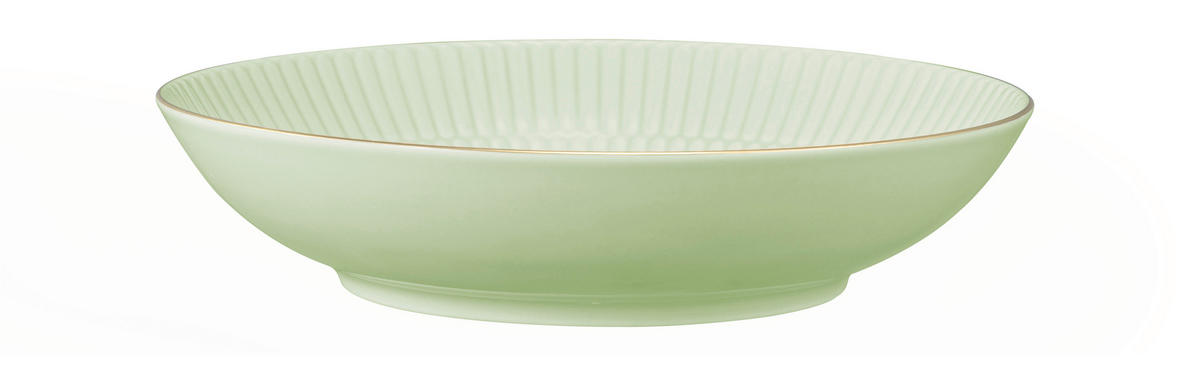 GLOBOKI KROŽNIK   21 cm       - zlate barve/žajbljevo zelena, Basics, keramika (21cm) - Seltmann Weiden