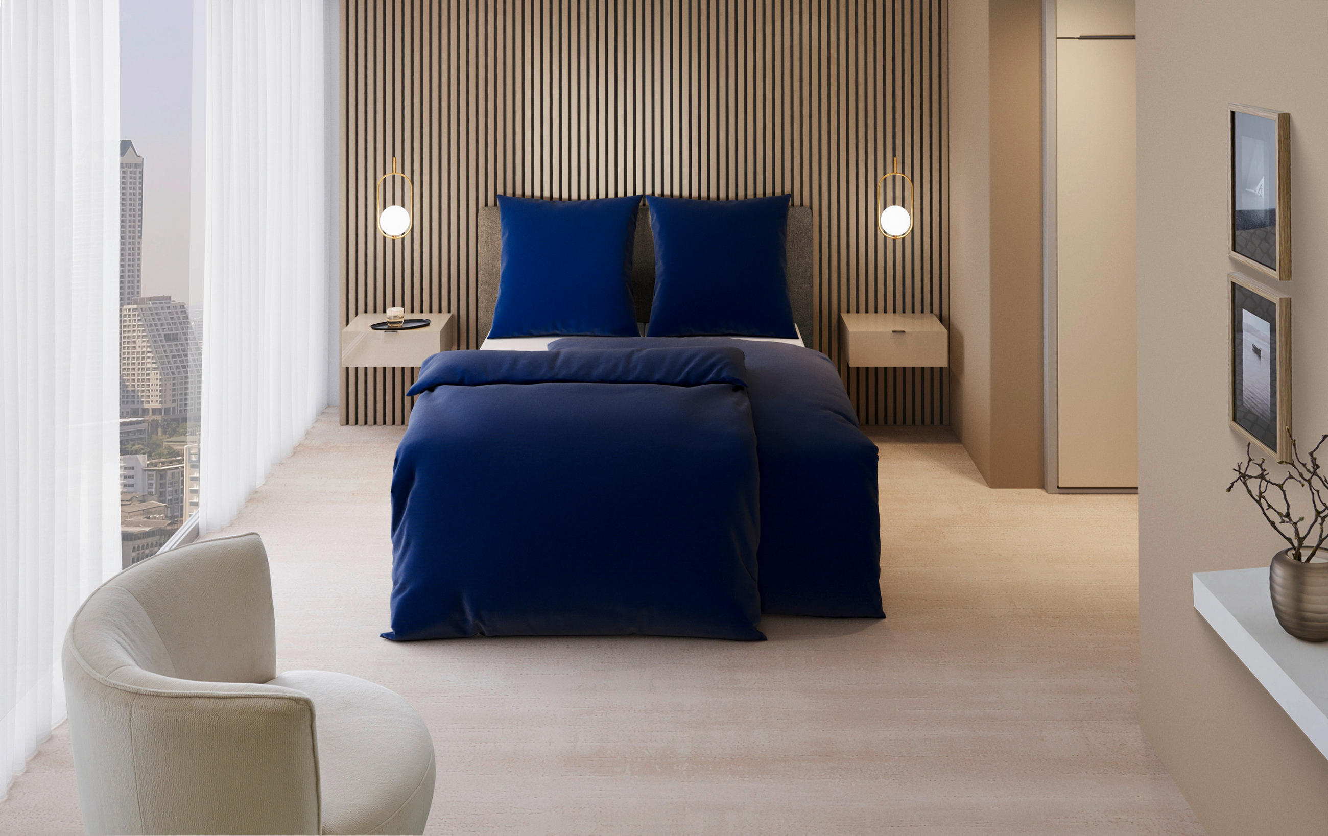 BETTWÄSCHE Flanell 135/200 cm  - Dunkelblau, Textil (135/200cm) - Dieter Knoll