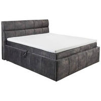 BOXBETT  in Dunkelgrau  - Dunkelgrau/Schwarz, Konventionell, Kunststoff/Textil (180/200cm) - Modante