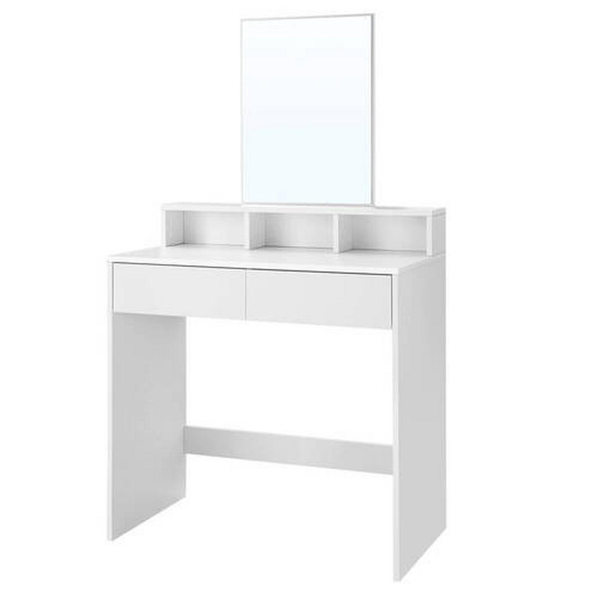 TOALETNÍ STOLEK, bílá, 80/40/140 cm - bílá, Trend, kompozitní dřevo/sklo (80/40/140cm) - Boxxx