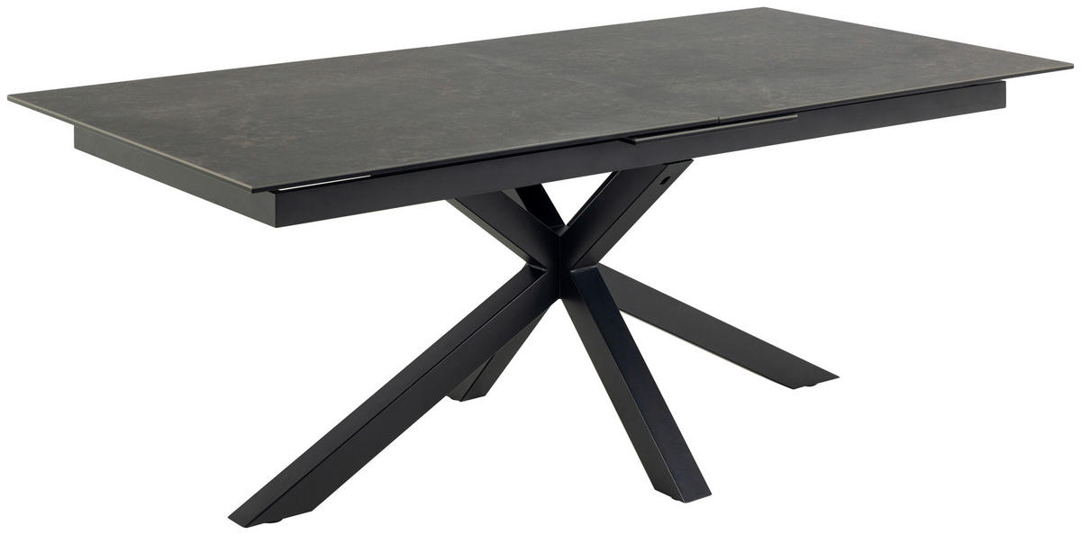 STOL ZA BLAGOVAONICU  crna  keramika      - crna, Design, metal/keramika (200-240/100/75,5cm) - MID.YOU