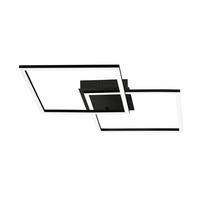 BADEZIMMER-DECKENLEUCHTE Sueli 66,5/41,5/6 cm  - Schwarz/Weiß, Design, Kunststoff/Metall (66,5/41,5/6cm) - Celina