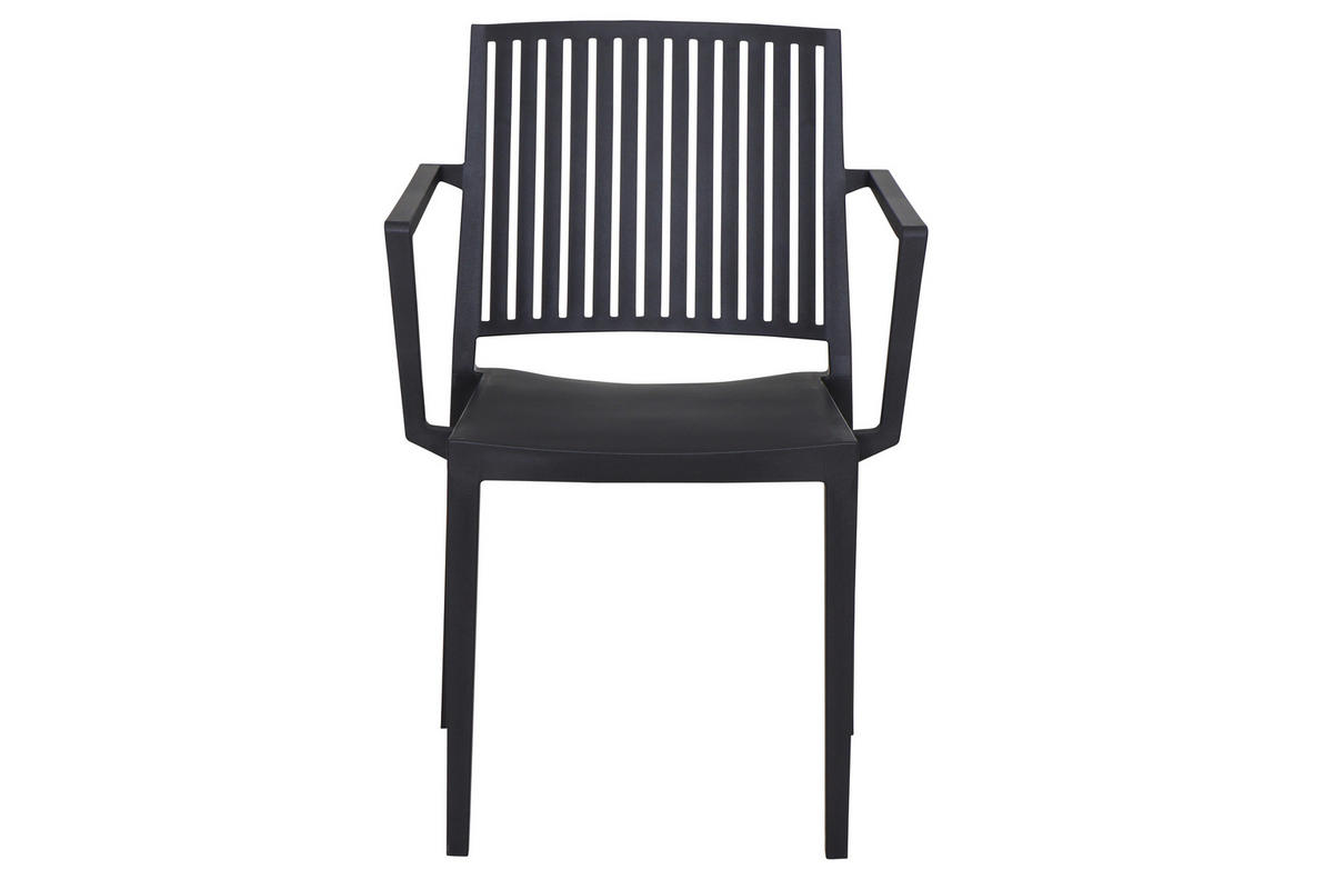 GARTENGARNITUR 3-teilig Stahl  - Anthrazit, Basics, Kunststoff/Metall (80/80/80cm) - Siena Garden