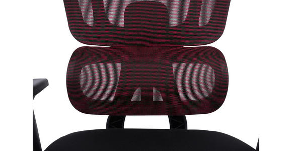 CHEFSESSEL Netzbespannung Rot, Schwarz  - Rot/Schwarz, Design, Kunststoff/Textil (67,5/126/134/65cm) - Novel