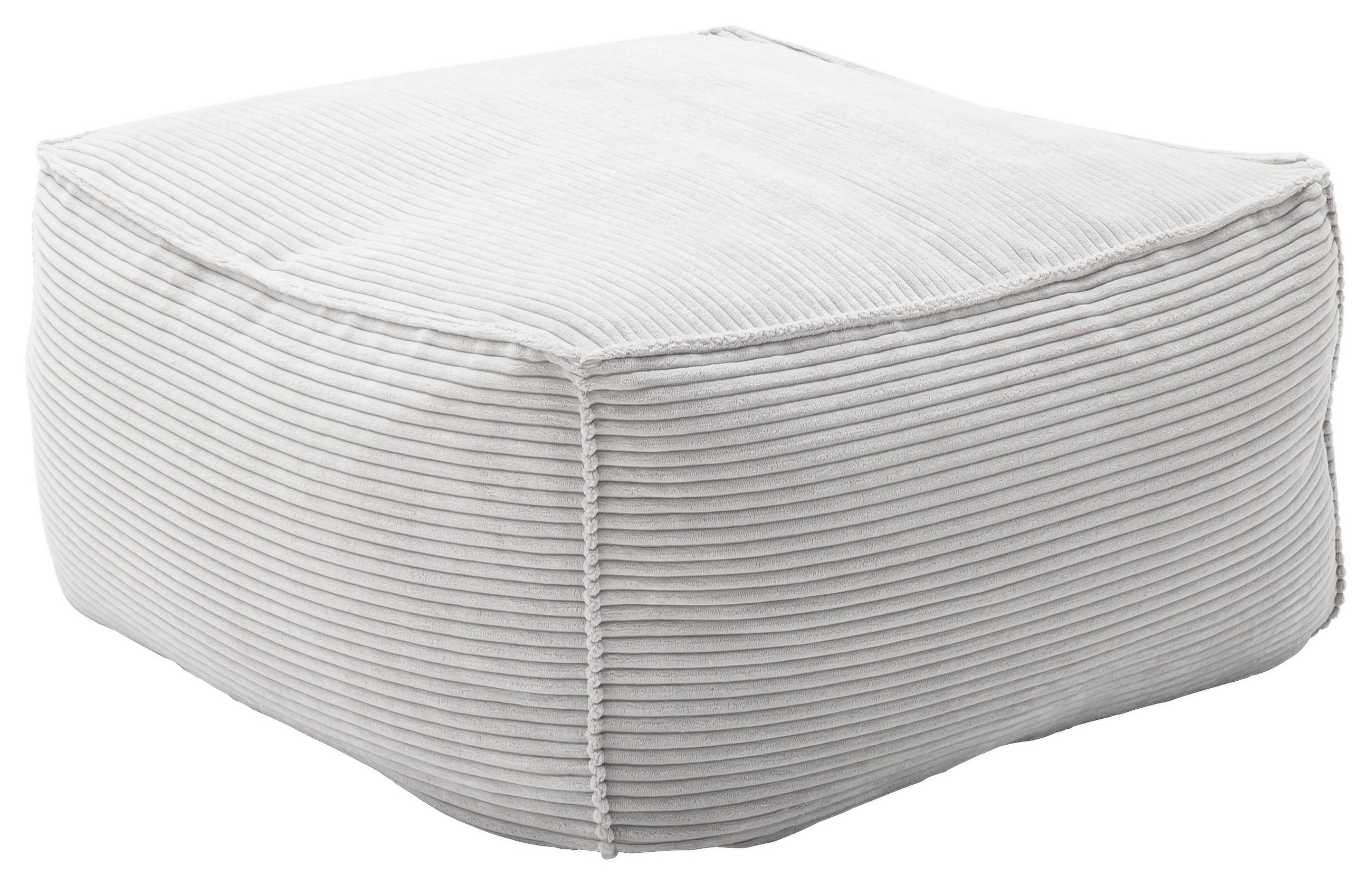 HOCKER in Textil Hellgrau  - Hellgrau, Design, Textil (86/38/86cm) - Lomoco