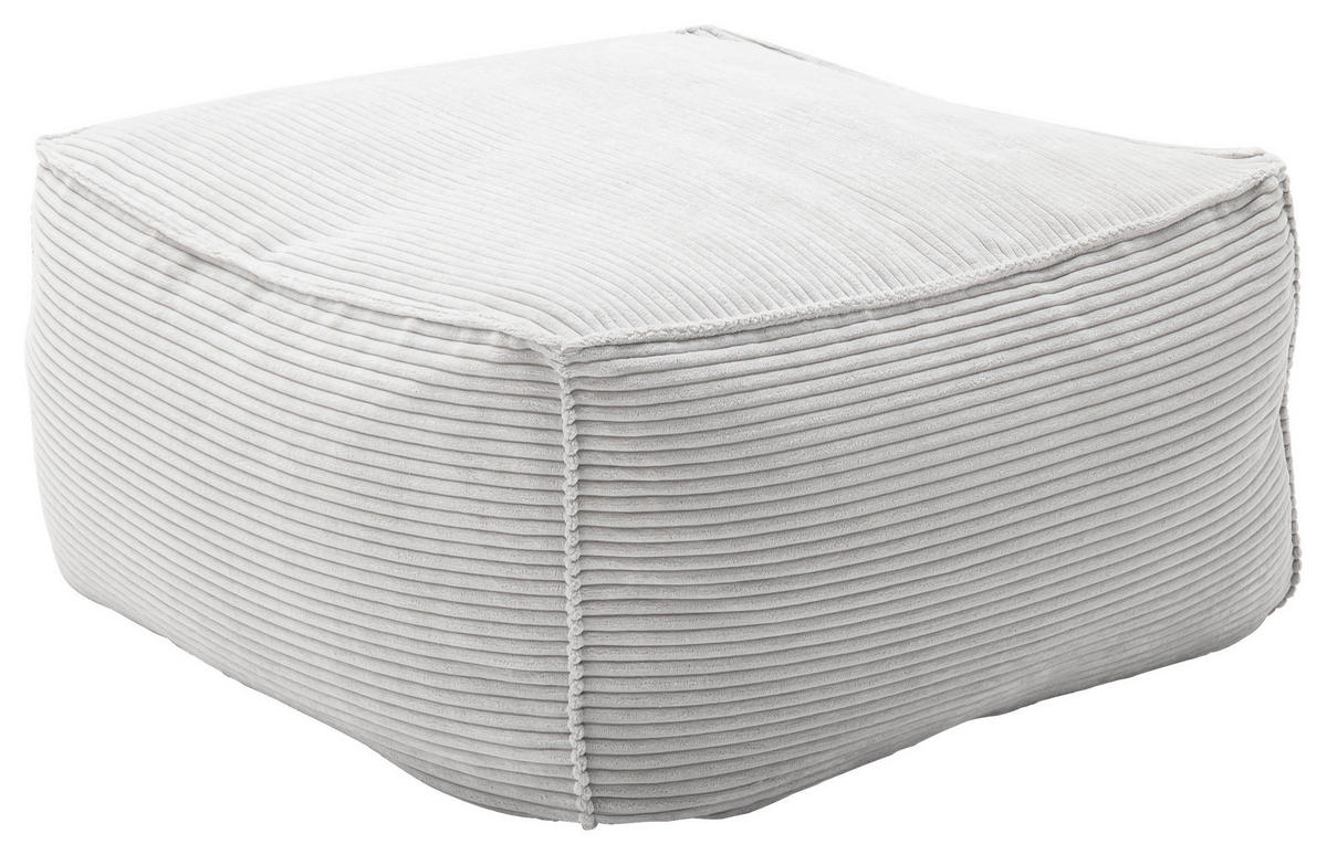 HOCKER in Textil Hellgrau  - Hellgrau, Design, Textil (86/38/86cm) - Lomoco