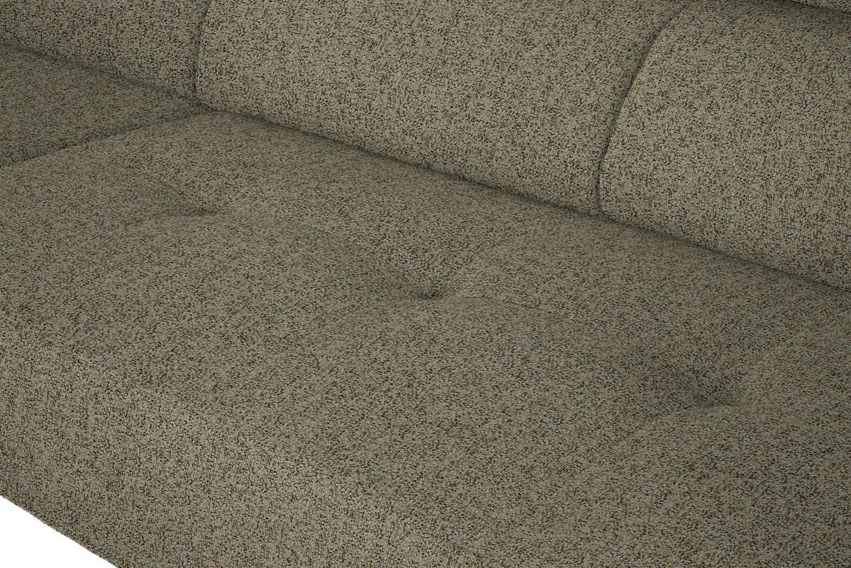 ECKSOFA in Struktur Hellbraun  205/280 cm  - Hellbraun/Schwarz, Design, Textil/Metall (205/280cm) - Xora