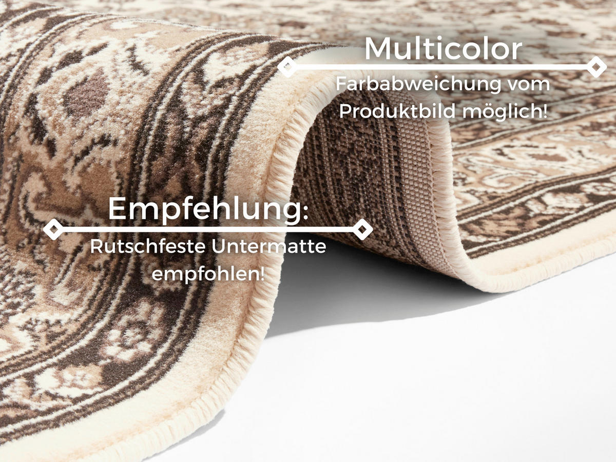 ORIENTTEPPICH 80/150 cm Mirkan Multicolor, Beige  - Beige/Multicolor, Basics, Kunststoff/Textil (80/150cm)