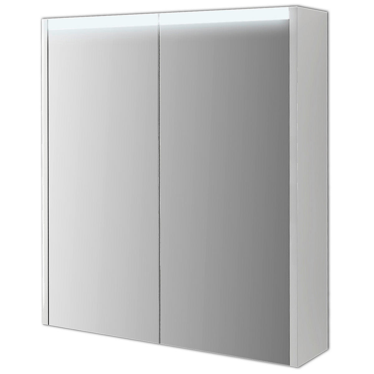 TÜKRÖS SZEKRÉNY  - fehér, Basics, faalapú anyag/Üveg (60/67/15cm) - Welnova