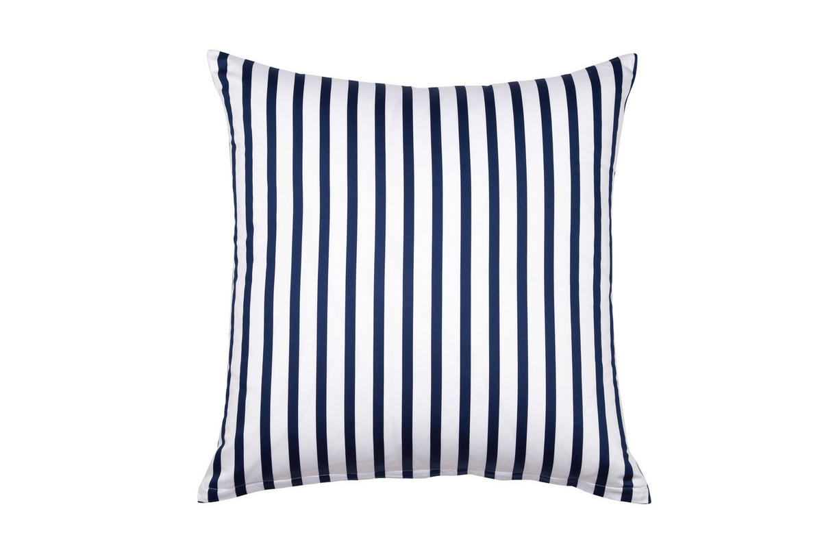 KISSENHÜLLE GENTANO 80/80 cm  - Blau/Weiß, Design, Textil (80/80cm) - Janine
