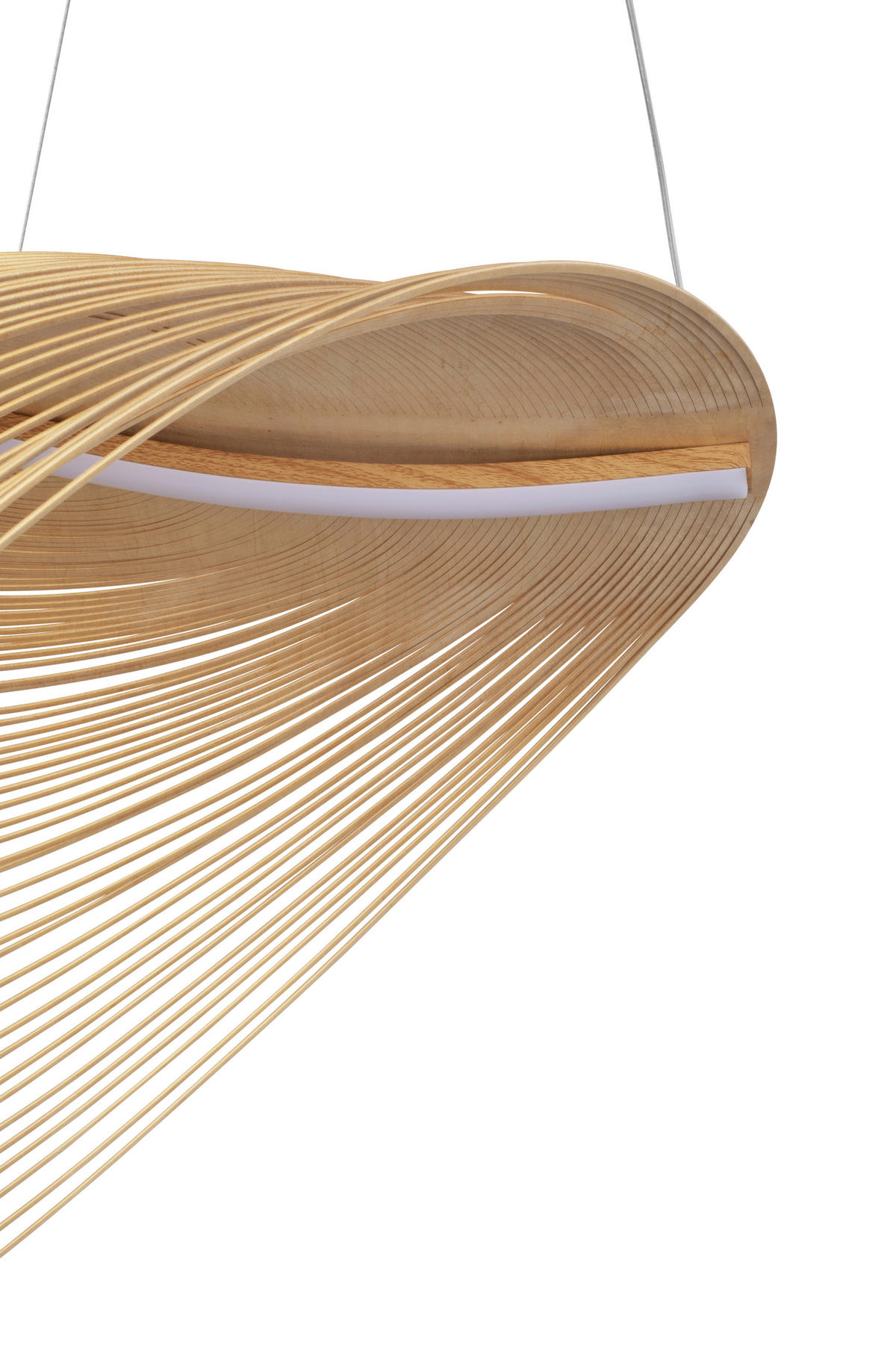 LED-HÄNGELEUCHTE 60/38/163,5 cm   - Eichefarben/Naturfarben, Trend, Holzwerkstoff/Metall (60/38/163,5cm) - Novel