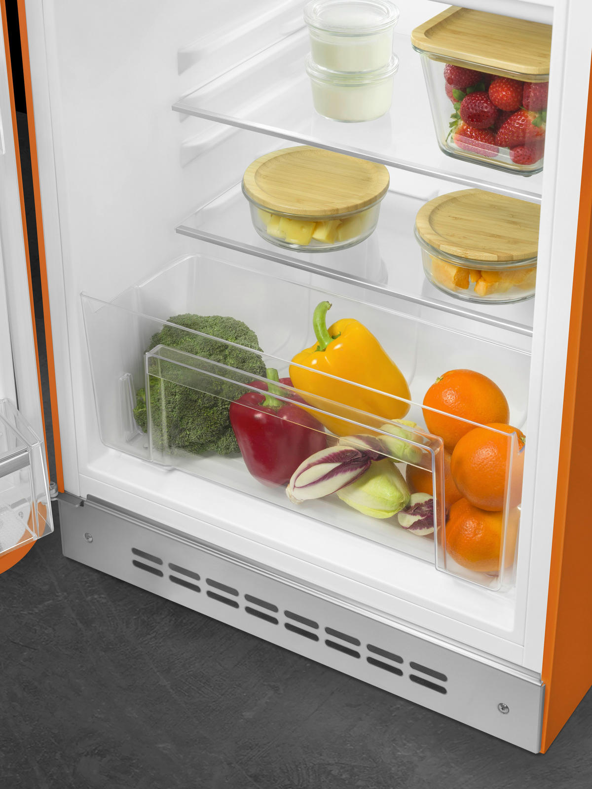 KÜHLSCHRANK 54,5/97-98/70,1 cm FAB10LOR6  - Orange, Basics, Glas/Metall (54,5/97-98/70,1cm) - SMEG