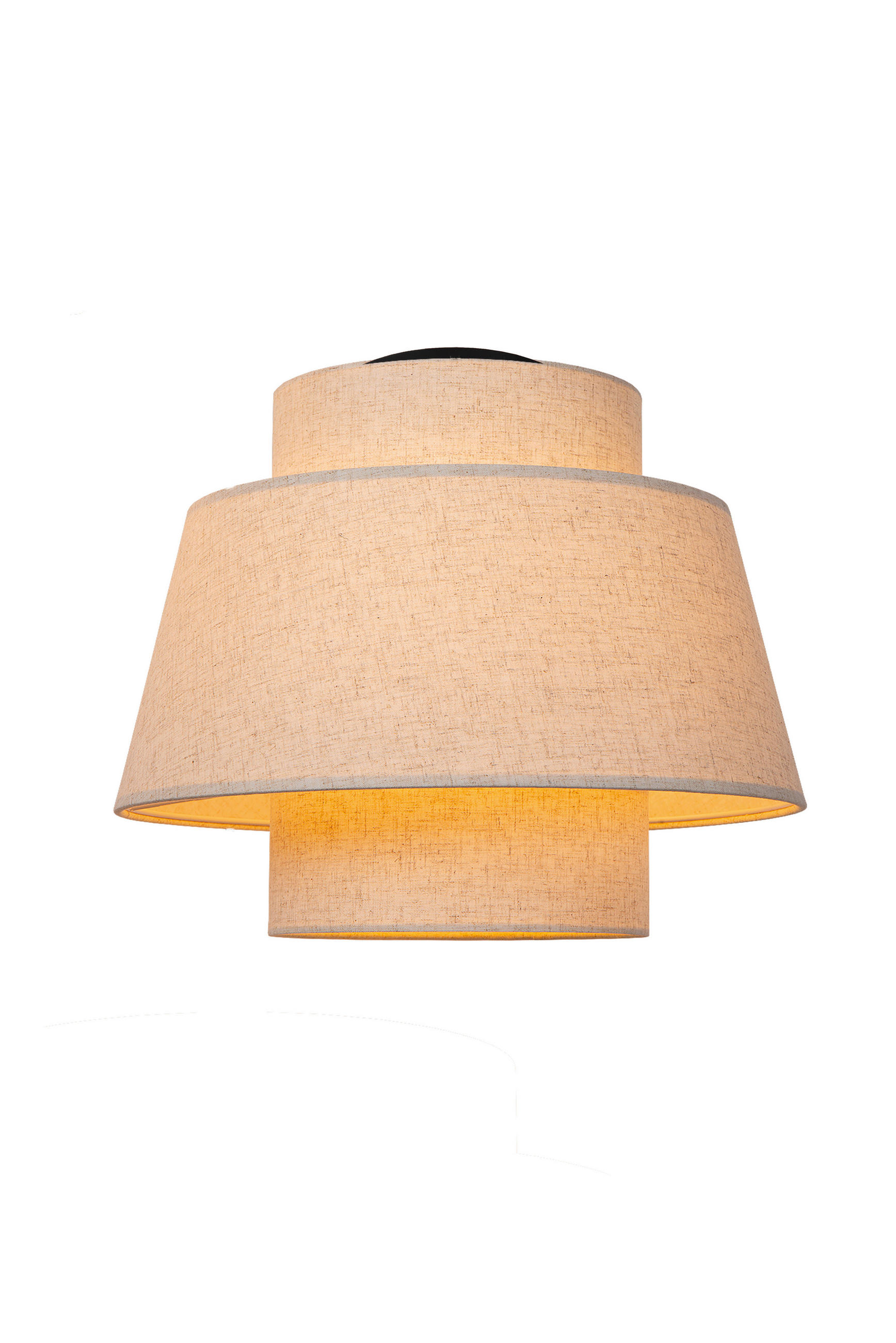 DECKENLEUCHTE TRIBUTE 40/40/26 cm   - Schwarz/Weiß, LIFESTYLE, Textil (40/40/26cm) - Lucide