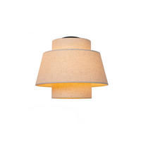 DECKENLEUCHTE TRIBUTE 40/40/26 cm   - Schwarz/Weiß, LIFESTYLE, Textil (40/40/26cm) - Lucide