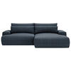 ECKSOFA in Struktur Blau  - Blau/Schwarz, Design, Kunststoff/Textil (272/156cm) - Livetastic