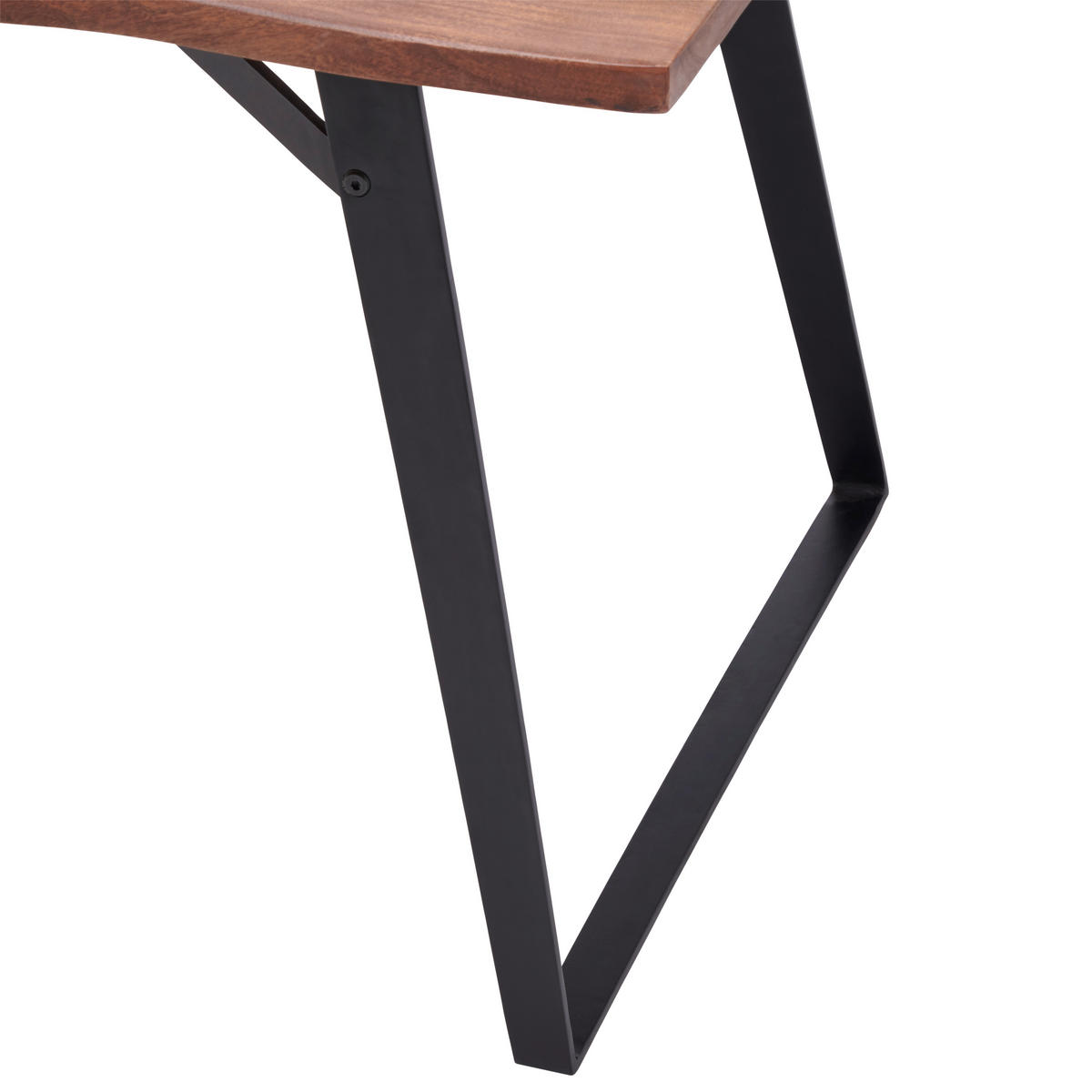 ÉTKEZŐASZTAL - akácia színű/fekete, Modern, fa/fém (160/90/77cm) - Livetastic