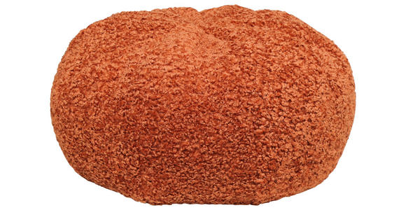 POUF Bouclé 60/30/60 cm  - Rostfarben, Design, Textil (60/30/60cm) - Carryhome