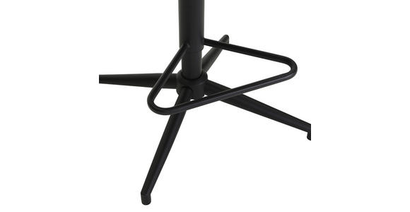 BARHOCKER Cord Hellgrau Stoffauswahl, Sitzfläche 360° drehbar  - Hellgrau/Schwarz, Design, Textil/Metall (54/98-120/58cm) - Novel