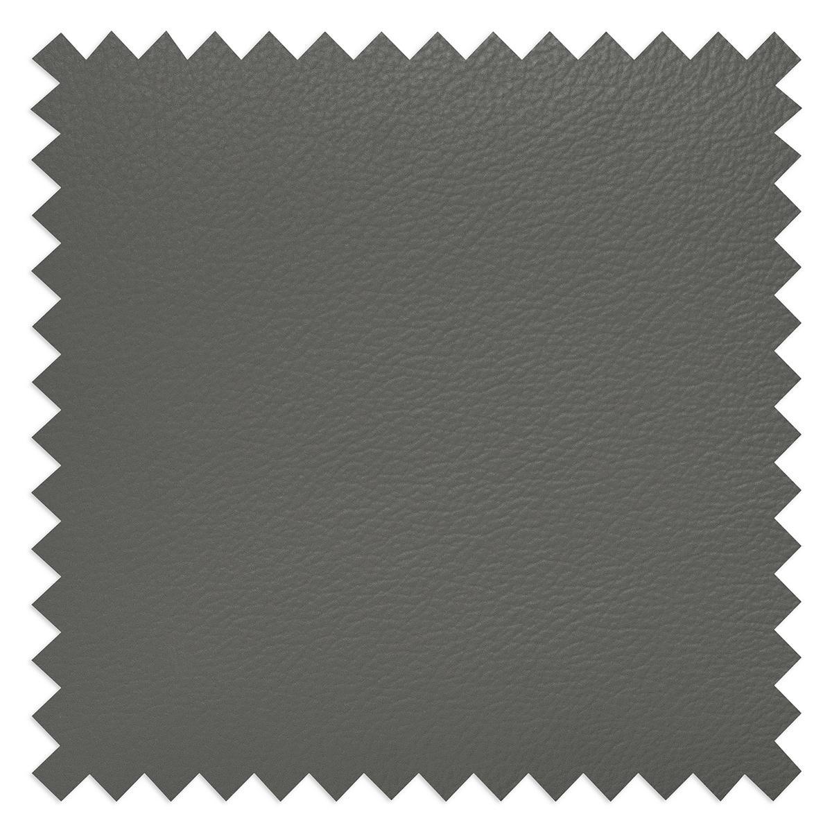 ECKSOFA Anthrazit Echtleder Lederlook Rücken echt, Armteilverstellung, Relaxfunktion, Kopfteilverstellung  - Chromfarben/Anthrazit, Design, Leder/Textil (252/179cm) - Livetastic