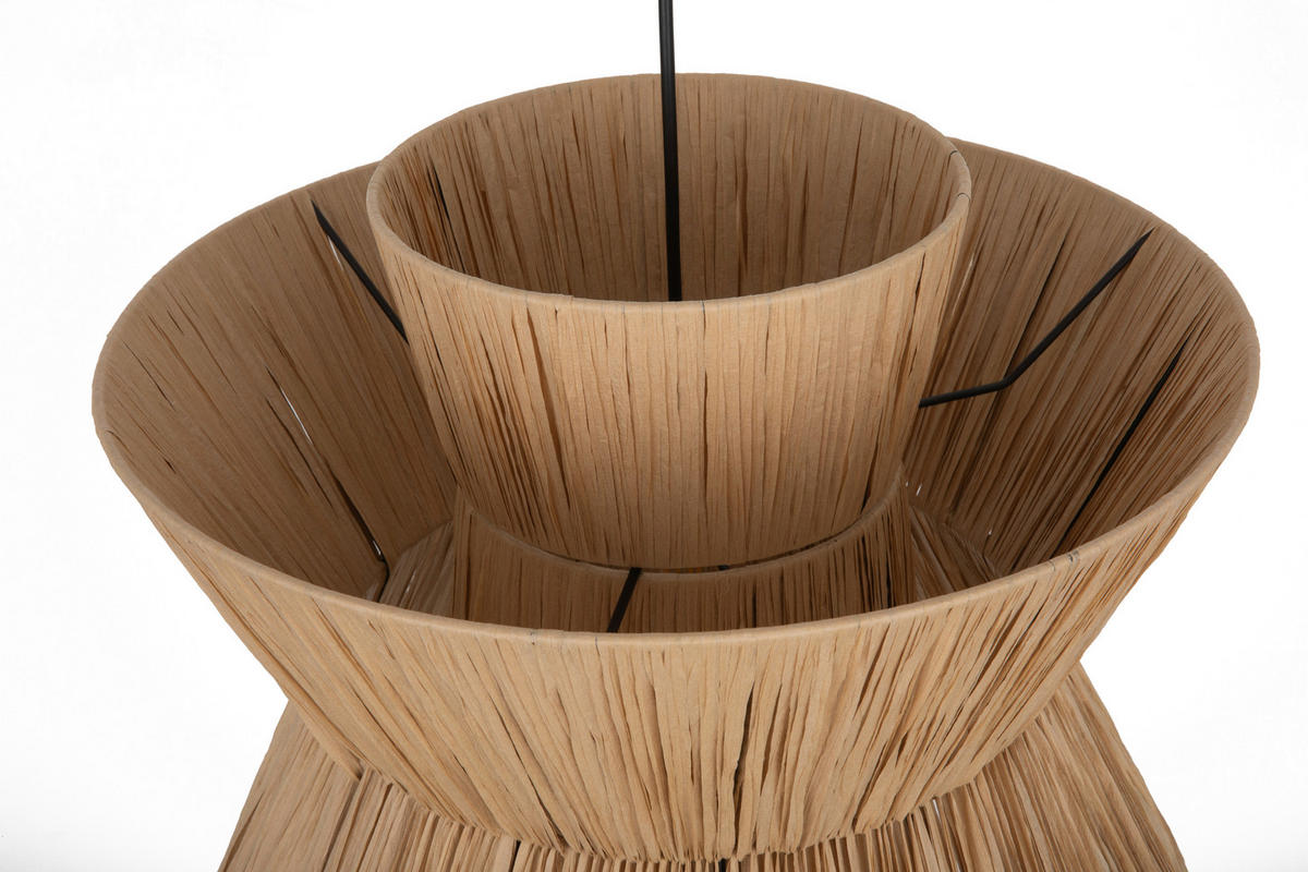 HÄNGELEUCHTE 45/120 cm  - Naturfarben, Design, Naturmaterialien/Metall (45/120cm) - Collet's Monde