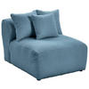 SOFAELEMENT in Flachgewebe, Teddystoff Blau  - Blau, Trend, Textil (85/70/122cm) - Livetastic