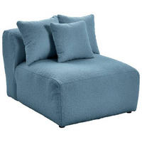 SOFAELEMENT in Flachgewebe, Teddystoff Blau  - Blau, Trend, Textil (85/70/122cm) - Livetastic