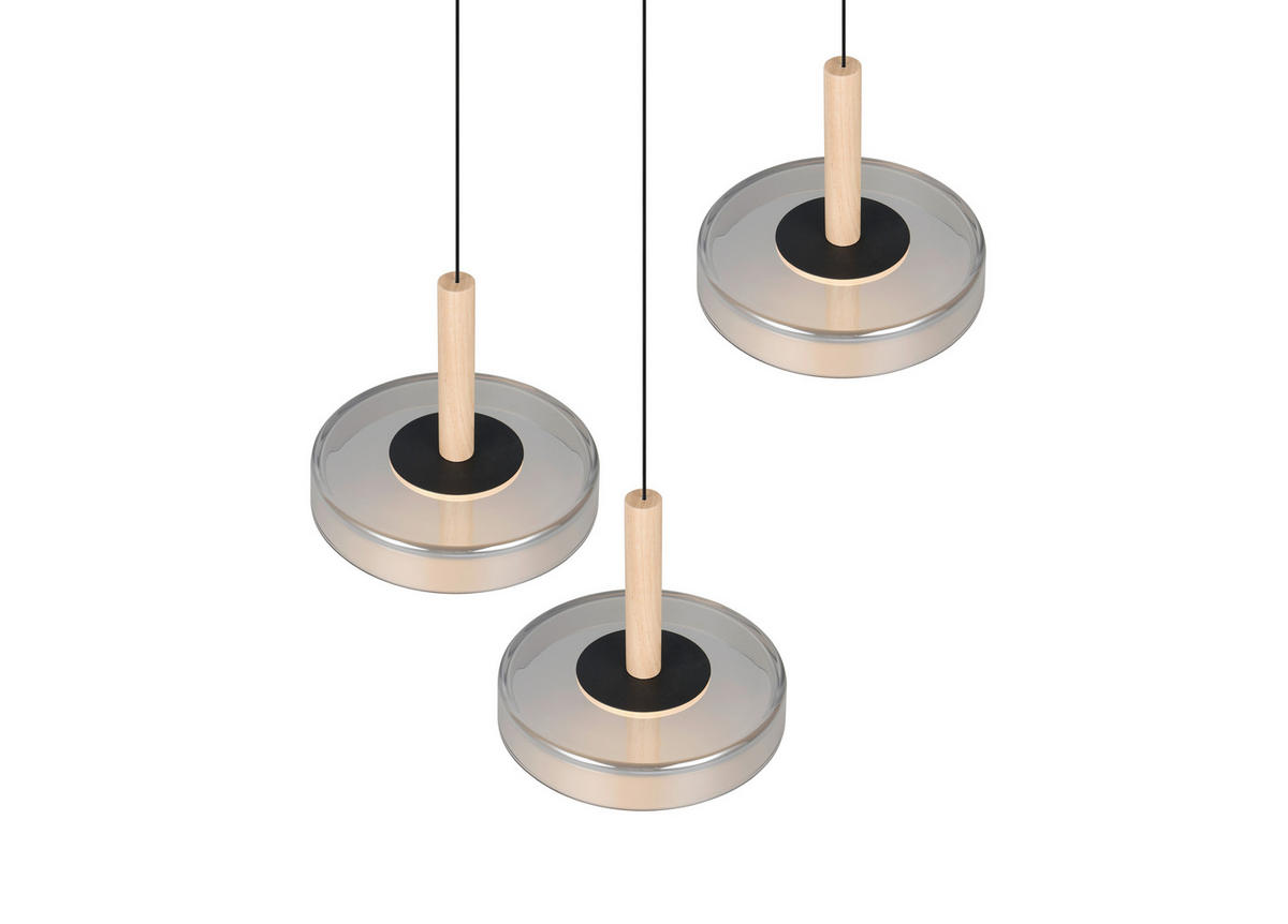 LED-PENDELLAMPA 35/200 cm  - grå/svart, Design, metall/glas (35/200cm) - Trio Leuchten