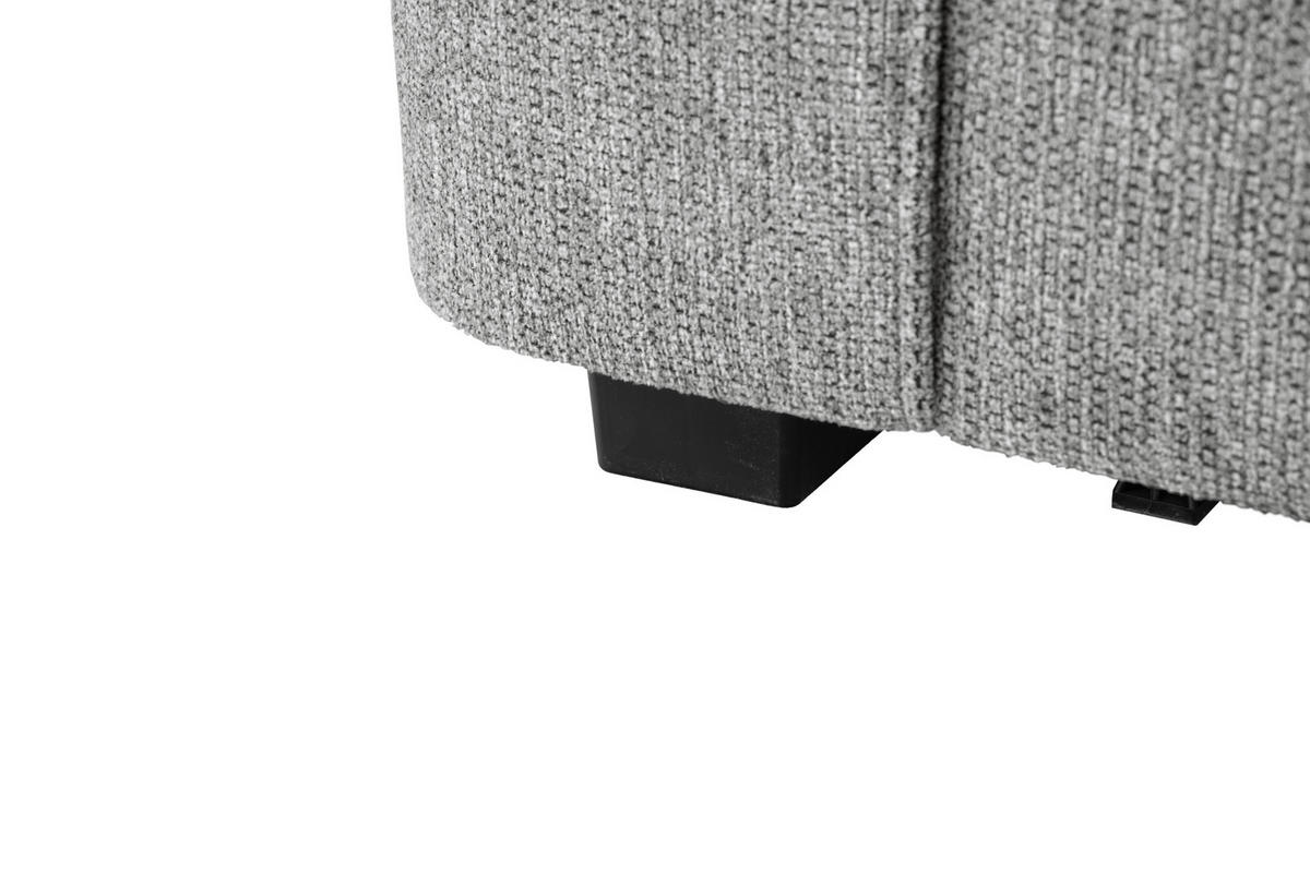 SCHLAFSOFA in Textil Hellgrau  - Hellgrau/Schwarz, Design, Kunststoff/Textil (205/83/100cm) - Livetastic