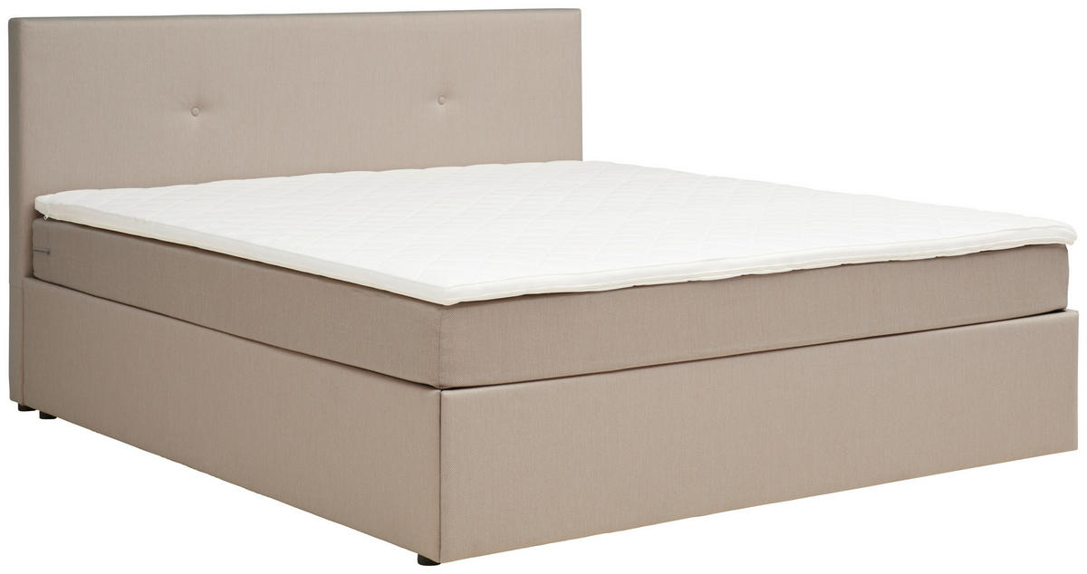 BOXBETT 160/200 cm  in Sandfarben  - Sandfarben/Schwarz, Konventionell, Holz/Kunststoff (160/200cm) - P & B