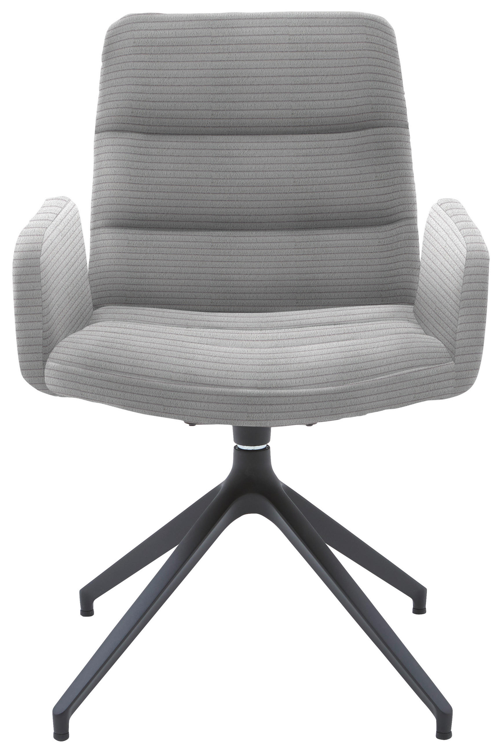 ARMLEHNSTUHL  in Cord  - Schwarz/Grau, Design, Textil/Metall (61/88/66cm) - Dieter Knoll