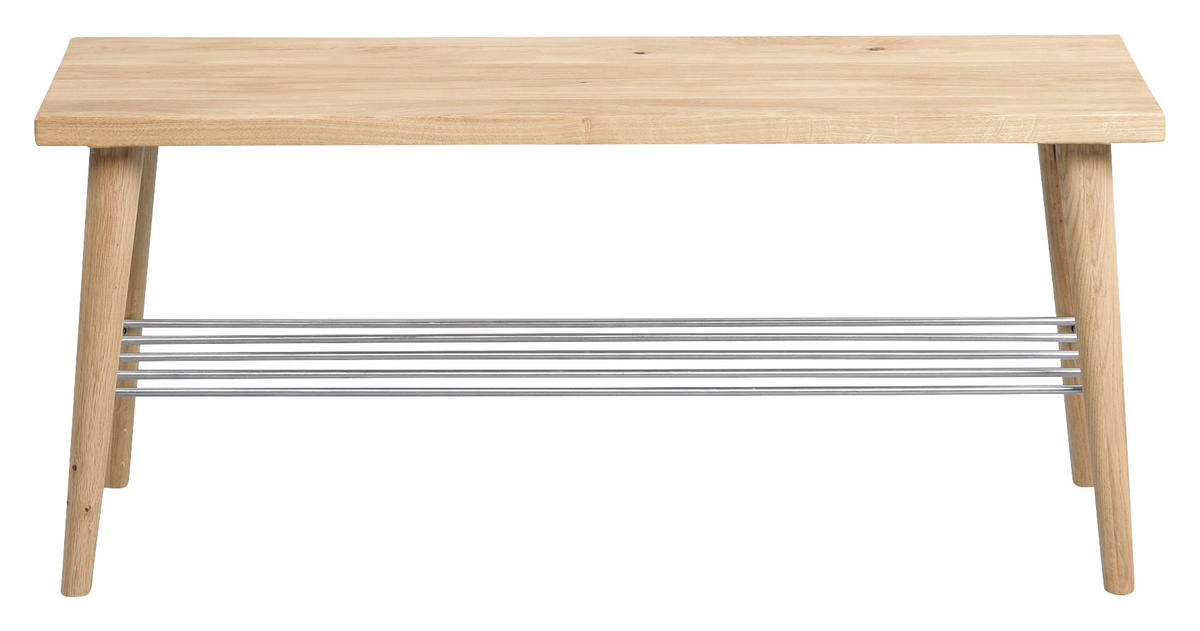 ŠATNÍ LAVICE - barvy dubu, Design, dřevo (90/40/30cm)